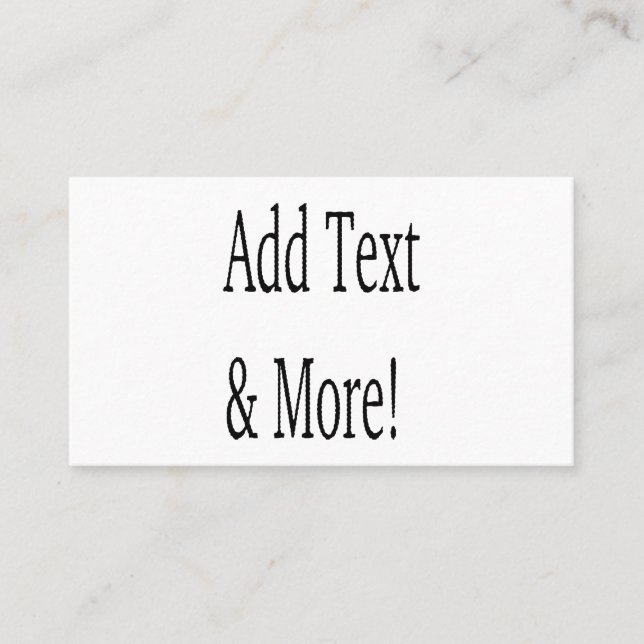 Carte De Visite Ajouter du texte et plus ! Customisez votre propre (Devant)
