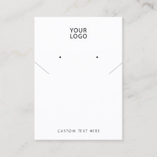 Carte De Visite Ajouter le logo Bijoux Boucles d'oreille blanc