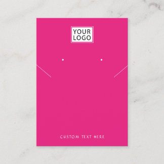 Carte De Visite Ajouter le logo Bijoux collier noir écran d'oreill