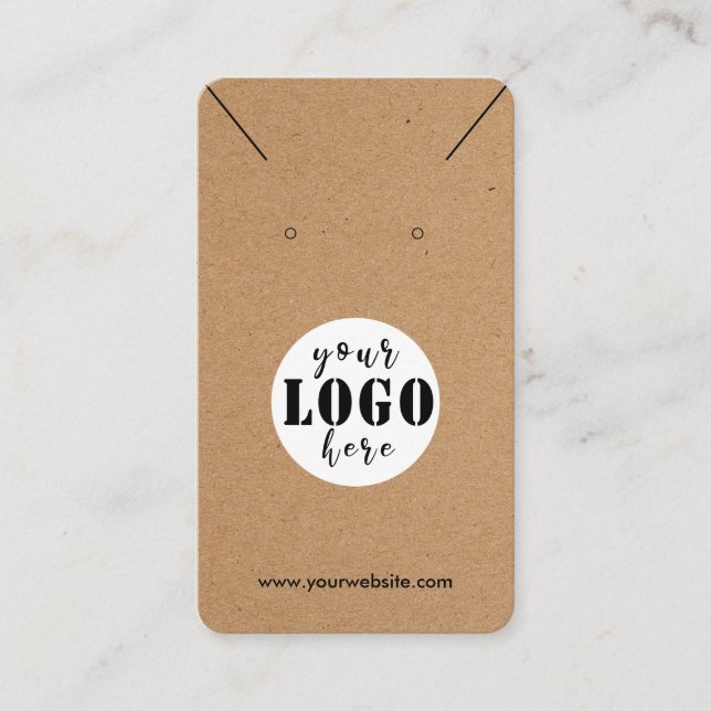 Carte De Visite Ajouter le logo Boucles d'oreille en papier artisa (Devant)