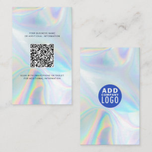 Carte De Visite Ajouter le logo de l'entreprise Code QR Holographi