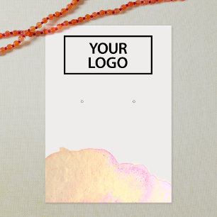 Carte De Visite Ajouter le logo Gold Aquarelle Abstraite Elevage