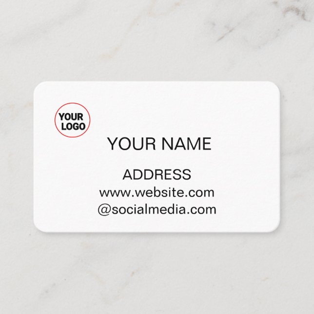 Carte de visite ajouter les détails de votre logo (Devant)