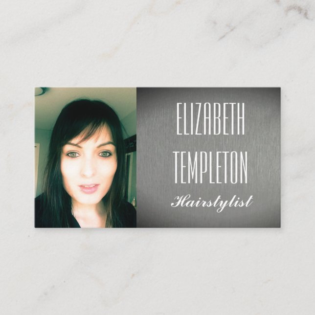 Carte De Visite Ajouter Photo Hairstylist ou Toute profession Mode (Devant)