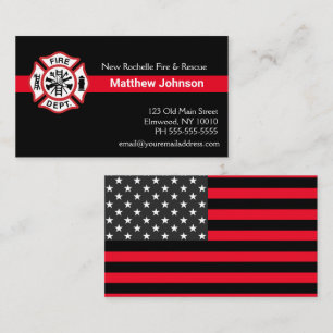 Carte De Visite Ajouter un Embem Firehouse Pompiers