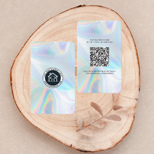 Carte De Visite Ajouter un logo d'entreprise QR Code Agent immobil