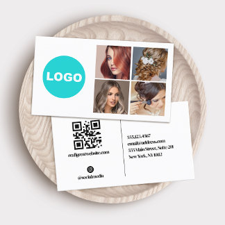 Carte De Visite Ajouter un logo personnalisé Photo sur les médias