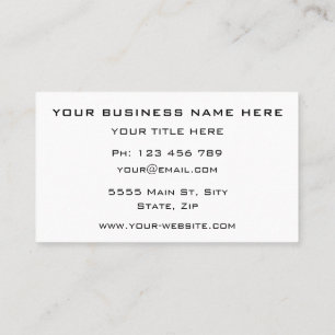 Carte De Visite Ajouter un nom de logo d'entreprise Adresse simple
