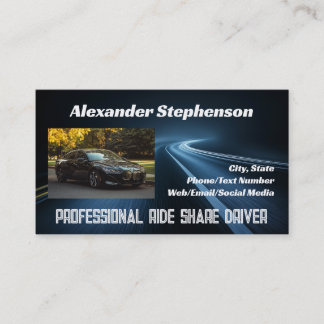 Carte De Visite Ajouter une photo de voiture Conduire Lyft Uber Ch