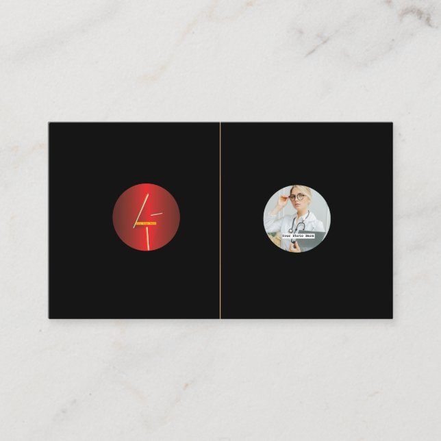 Carte De Visite Ajouter votre cercle d'image de logo personnalisé  (Devant)