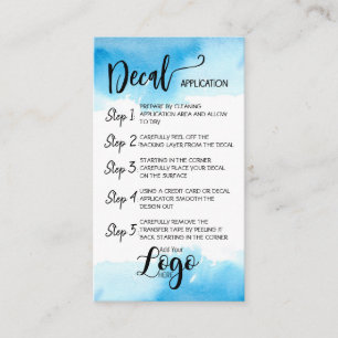 Carte De Visite AJOUTER VOTRE LOGO application de décalcomanie CAR