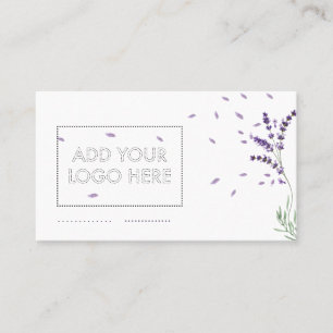 Carte De Visite Ajouter votre logo Lavender floral