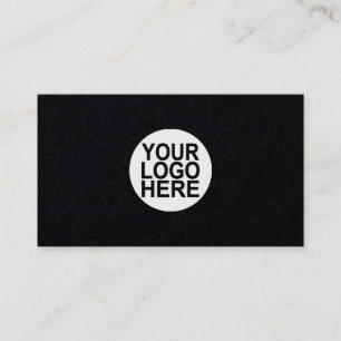Carte De Visite Ajouter votre logo moderne noir et blanc