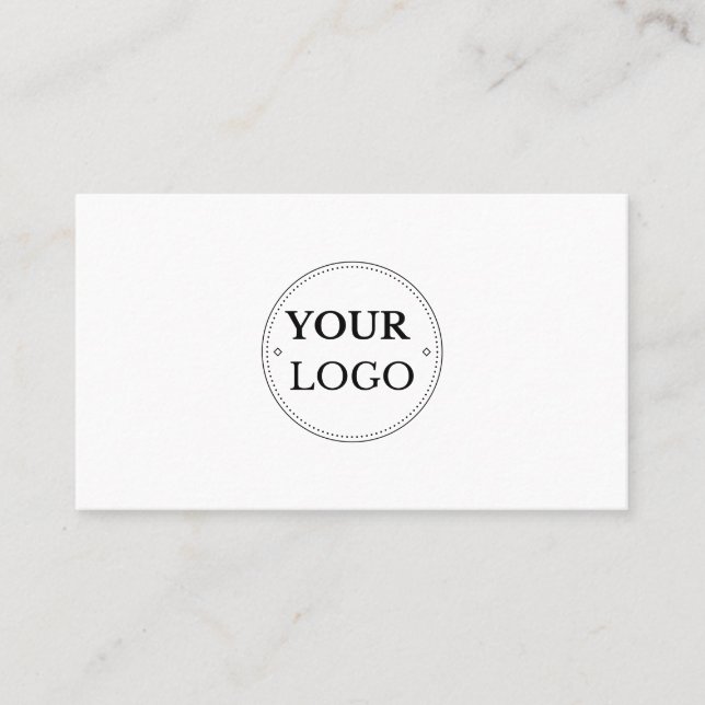 Carte De Visite Ajouter votre logo personnalisé professionnel (Devant)