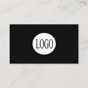 Carte De Visite Ajouter votre logo Simple Professional Black