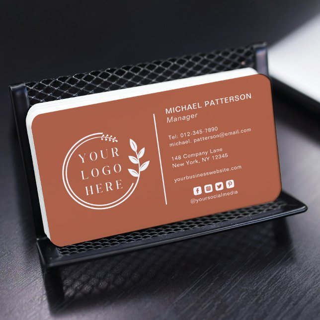 Carte De Visite Ajouter votre logo Social Media QR Code Entreprise (Créateur téléchargé)