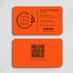 Carte De Visite Ajouter votre logo Social Media QR Code Entreprise