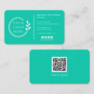 Carte De Visite Ajouter votre logo Social Media QR Code Entreprise