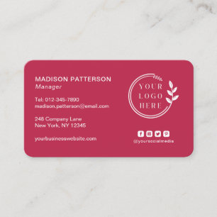 Carte De Visite Ajouter votre logo Social Media QR Code Entreprise