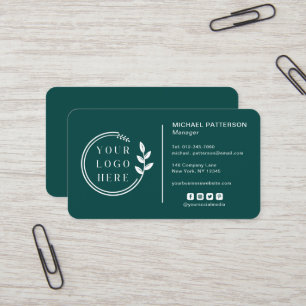 Carte De Visite Ajouter votre logo Social Media QR Code Entreprise