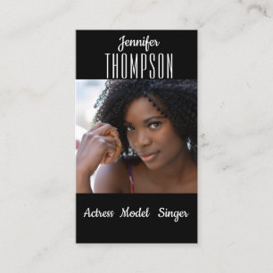 Carte De Visite Ajouter votre photo, actrice, chanteuse, modèle