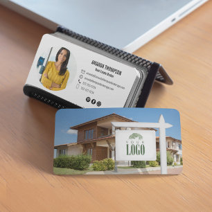 Carte De Visite Ajoutez votre logo avec une photo personnalisée po