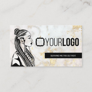 Carte De Visite Ajoutez votre logo Braid Stylist ou Hair Braiing S