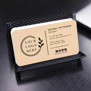 Carte De Visite Ajoutez votre logo Code QR des médias sociaux d'en