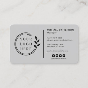 Carte De Visite Ajoutez votre logo Code QR des médias sociaux d'en