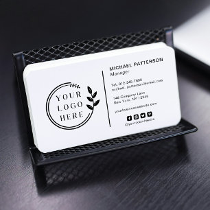 Carte De Visite Ajoutez votre logo Code QR des médias sociaux Entr