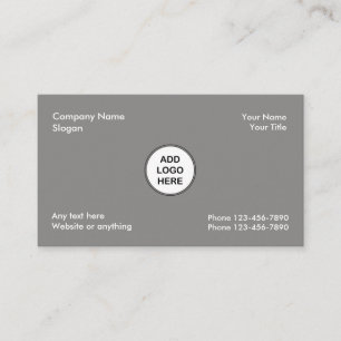 Carte De Visite Ajoutez votre logo d'affaires