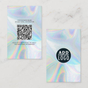 Carte De Visite Ajoutez votre logo et votre code QR do-it-yourself