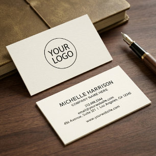 Carte De Visite Ajoutez Votre Logo Personnalisé Cercle Moderne Min