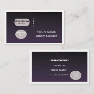 Carte De Visite Ajoutez votre logo personnalisé cercle professionn
