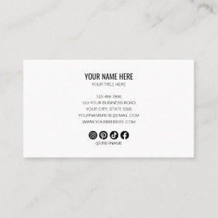 Carte De Visite Ajoutez votre logo personnalisé cercle professionn