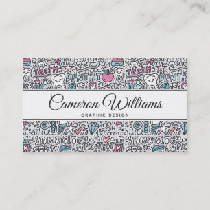 Carte De Visite Ajoutez votre motif   dentaire nommé de bande