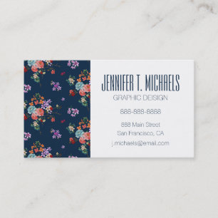 Carte De Visite Ajoutez votre motif floral de bouquet   rose nomm