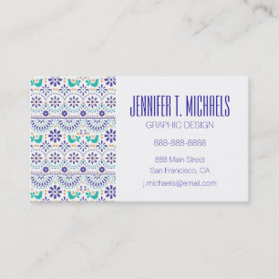 Carte De Visite Ajoutez votre motif   mexicain nommé d'art