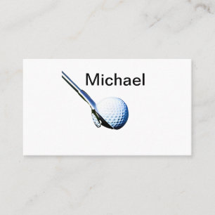 Carte De Visite Ajoutez votre nom texte club de golf équipement de