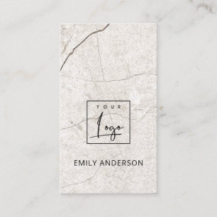 CARTE DE VISITE AJOUTEZ VOTRE TEXTURE EN PIERRE MINIMALE DE BEIGE 