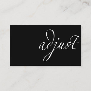 Carte De Visite Ajustez : Chiropractie