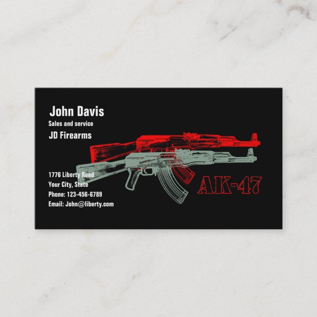 CARTE DE VISITE AK 47 (Devant)