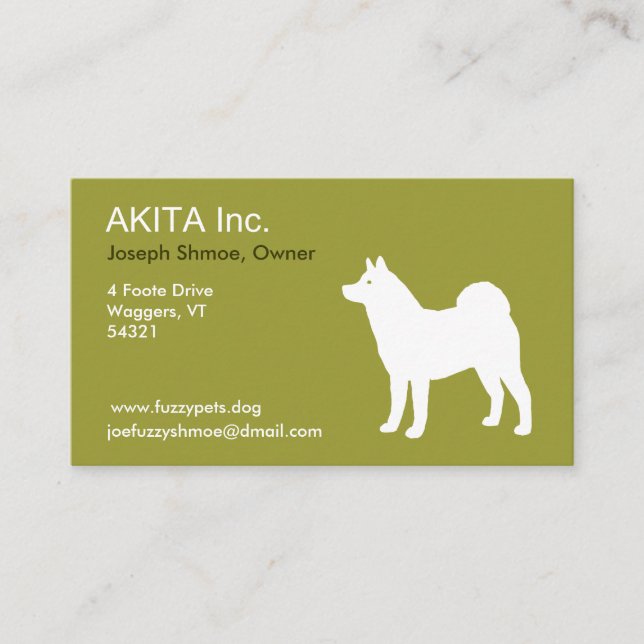 Carte De Visite Akita (Devant)