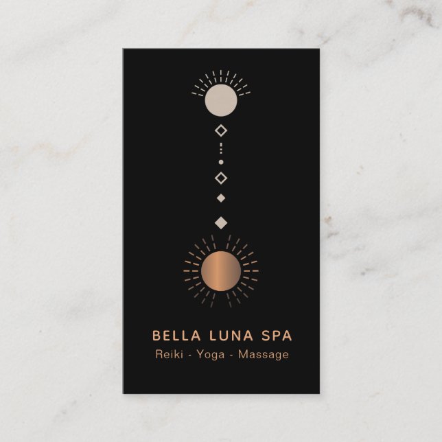 Carte De Visite *~* Alchimie cosmique Univers Shaman Sun Totem (Devant)