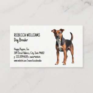 Carte De Visite Alerte Brown Black Dog   Services animaux
