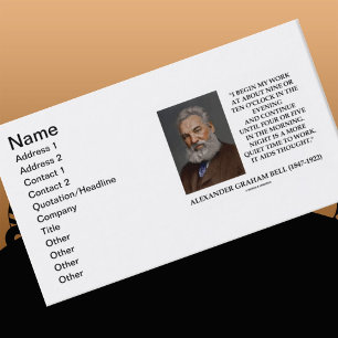 Carte De Visite Alexander Graham Bell Nuit Plus Calme Travail