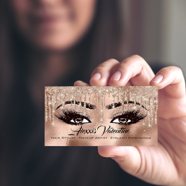 Carte De Visite Alexxis Maquillage Lashes Parties scintillant Étin (Créateur téléchargé)