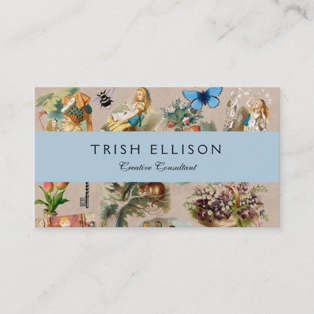 Carte De Visite Alice à Wonderland Cheshire Cat Characters (Devant)