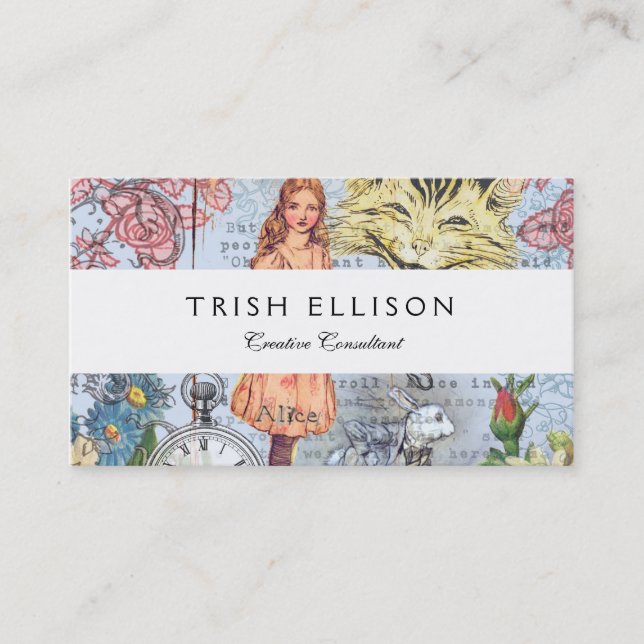 Carte De Visite Alice au pays des merveilles Classique Cheshire Ra (Devant)