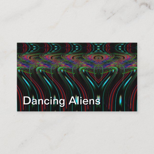 Carte De Visite Aliens dansants (vous pouvez modifier les mots) (Devant)